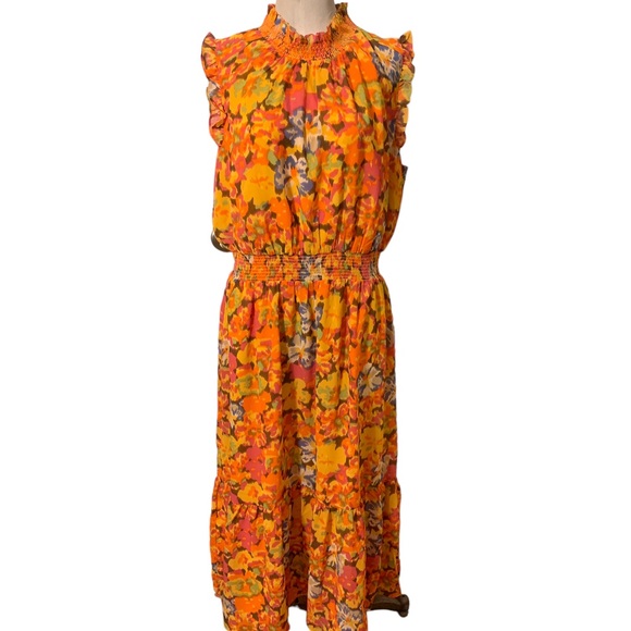 J. Crew Dresses & Skirts - J Crew Smocked-Waist Dress Floral Size Large Tall